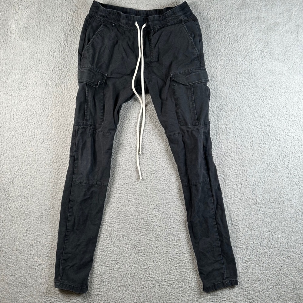 FOG Fear of God Essentials Mens Black Ripstop Cargo Pants Slim Tapered Utility S